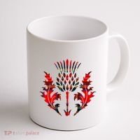 Scottish Tartan Thistle Emblem Coffee Mug thumb 1