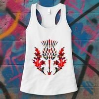 Scottish Tartan Thistle Emblem Women's Tank Top thumb 3