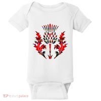 Scottish Tartan Thistle Emblem Baby Bodysuit thumb 0