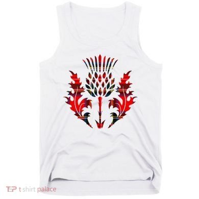 Scottish Tartan Thistle Emblem Tank Top