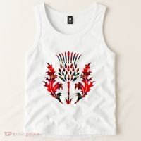 Scottish Tartan Thistle Emblem Tank Top thumb 2