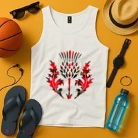 Scottish Tartan Thistle Emblem Tank Top thumb 4