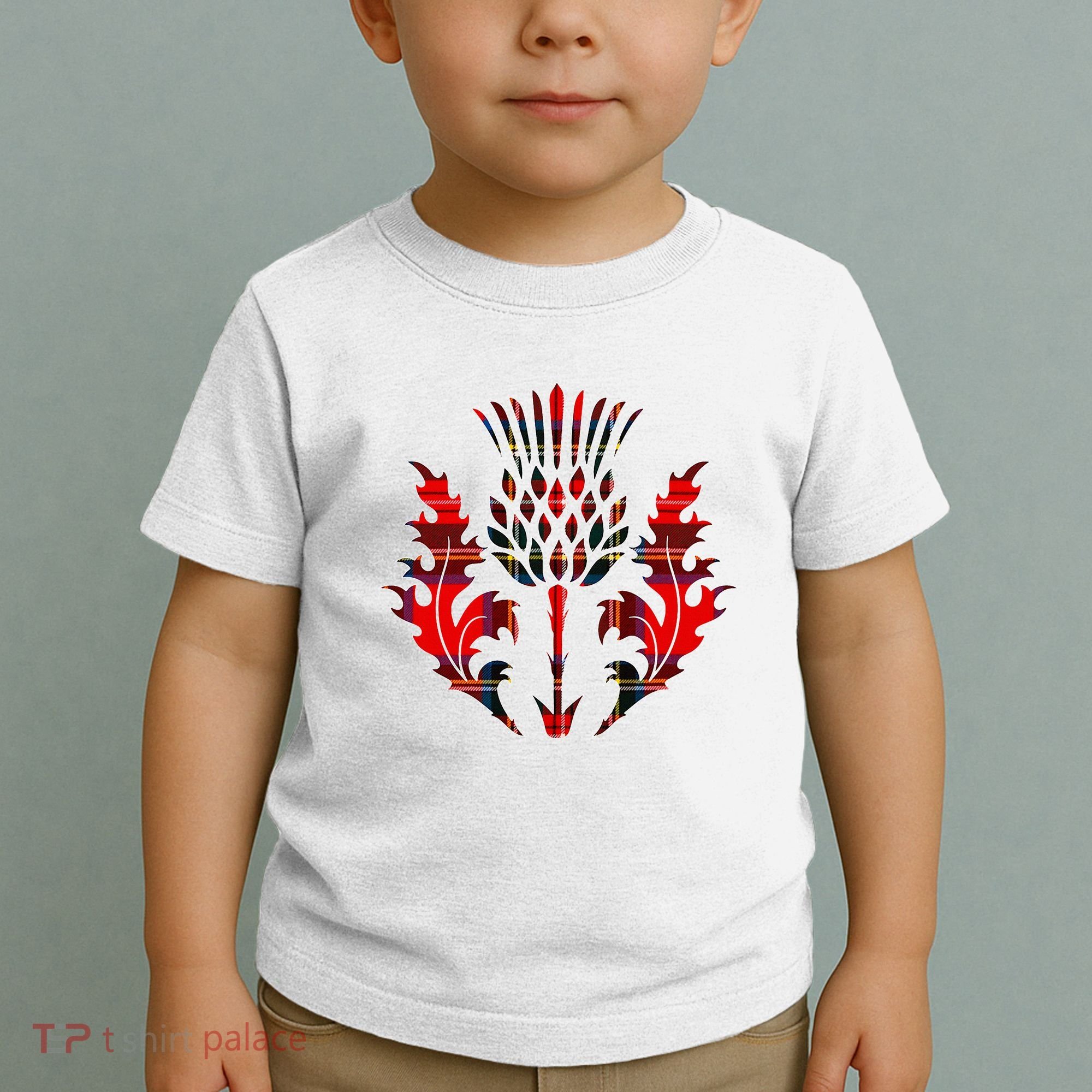 Scottish Tartan Thistle Emblem Toddler T-Shirt