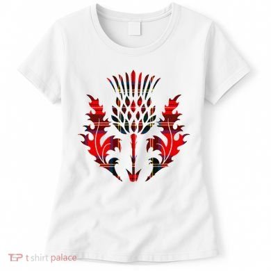 Scottish Tartan Thistle Emblem Women's T-Shirt
