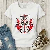Scottish Tartan Thistle Emblem Women's T-Shirt thumb 3
