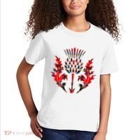 Scottish Tartan Thistle Emblem Kids T-Shirt thumb 2