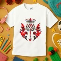 Scottish Tartan Thistle Emblem Kids T-Shirt thumb 3