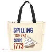 Spilling The Tea Since 1773 Tote Bag thumb 0
