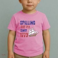Spilling The Tea Since 1773 Toddler T-Shirt thumb 2