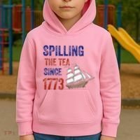 Spilling The Tea Since 1773 Kids Hoodie thumb 2