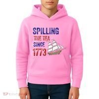 Spilling The Tea Since 1773 Kids Hoodie thumb 4