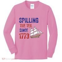 Spilling The Tea Since 1773 Kids Long Sleeve Shirt thumb 0