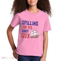 Spilling The Tea Since 1773 Kids T-Shirt thumb 2