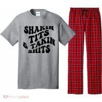 Shakin Tits & Takin Shits Quotes Sayings Pajama Set thumb 0