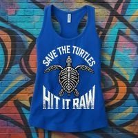 Save The Turtles Hit It Raw Women's Tank Top thumb 3