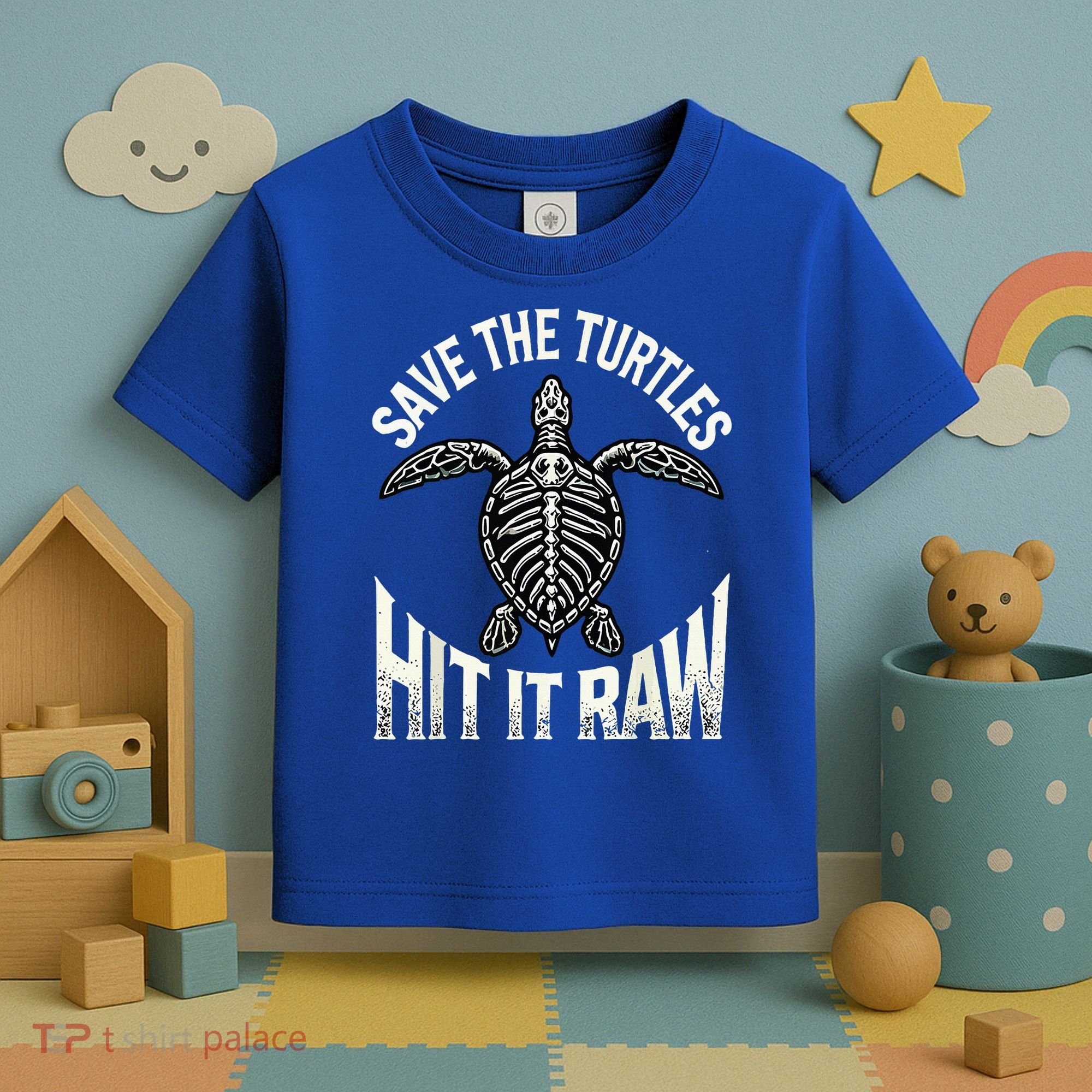 Save The Turtles Hit It Raw Toddler T-Shirt