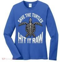Save The Turtles Hit It Raw Women's Long Sleeve Shirt thumb 0