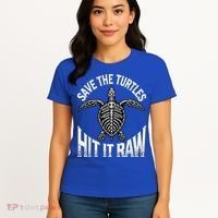 Save The Turtles Hit It Raw Women's T-Shirt thumb 4