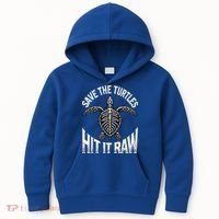 Save The Turtles Hit It Raw Kids Hoodie thumb 0