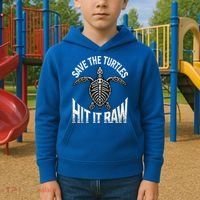 Save The Turtles Hit It Raw Kids Hoodie thumb 2