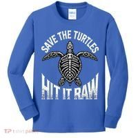 Save The Turtles Hit It Raw Kids Long Sleeve Shirt thumb 0