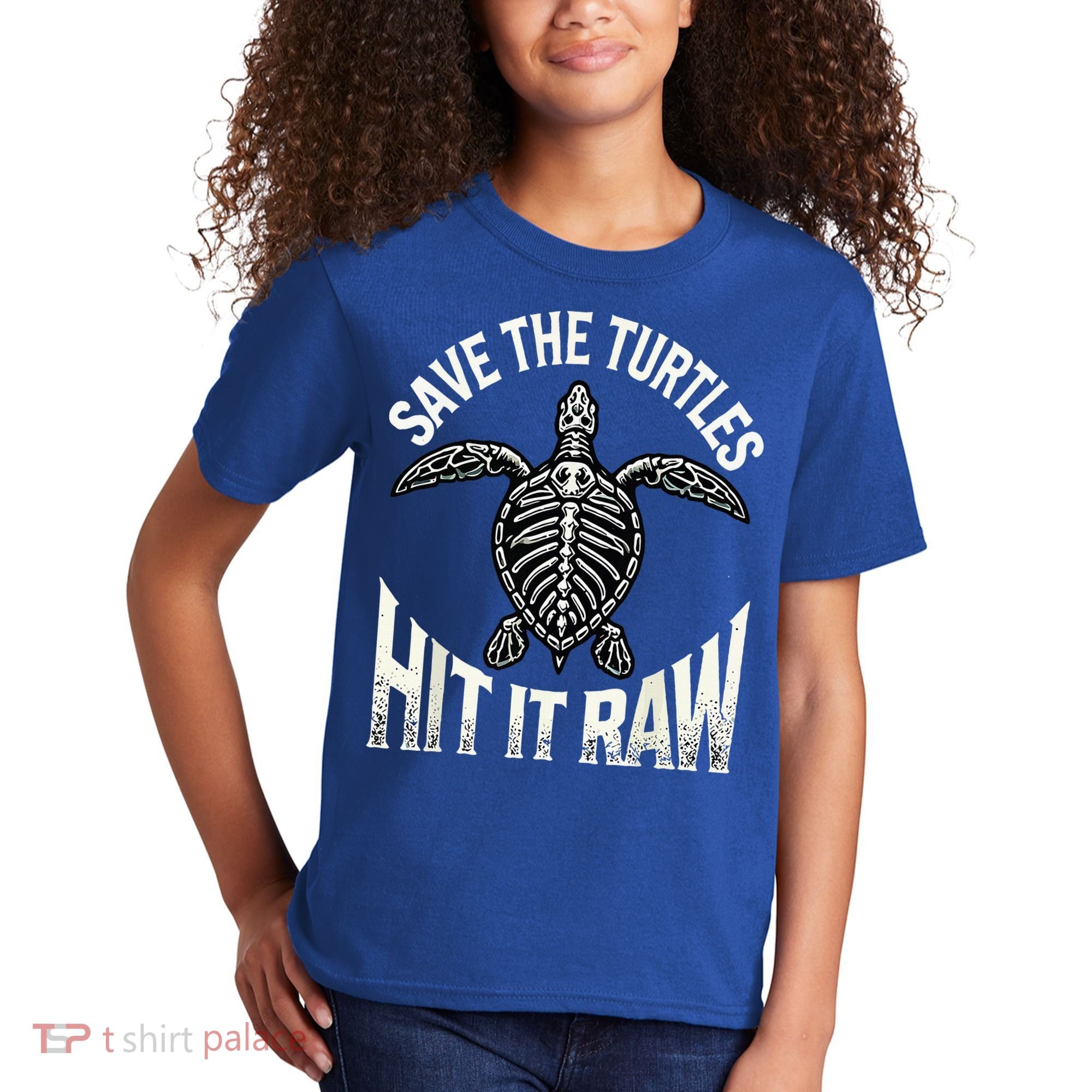 Save The Turtles Hit It Raw Kids T-Shirt
