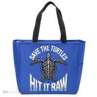 Save The Turtles Hit It Raw Tote Bag thumb 0