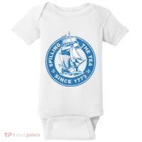 Spilling The Tea Since 1773 Funny US History Teacher Boston Baby Bodysuit thumb 0
