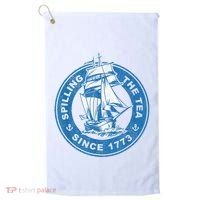 Spilling The Tea Since 1773 Funny US History Teacher Boston Golf Towel thumb 0