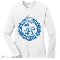 Spilling The Tea Since 1773 Funny US History Teacher Boston Women's Long Sleeve Shirt thumb 0