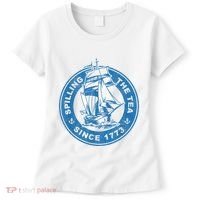 Spilling The Tea Since 1773 Funny US History Teacher Boston Women's T-Shirt thumb 0