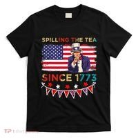 Spilling the Tea Since 1773 American Patriotic 4th of July T-Shirt thumb 0