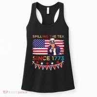 Spilling the Tea Since 1773 American Patriotic 4th of July Women's Tank Top thumb 0
