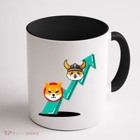 Shiba To The Moon Chart Coffee Mug thumb 1