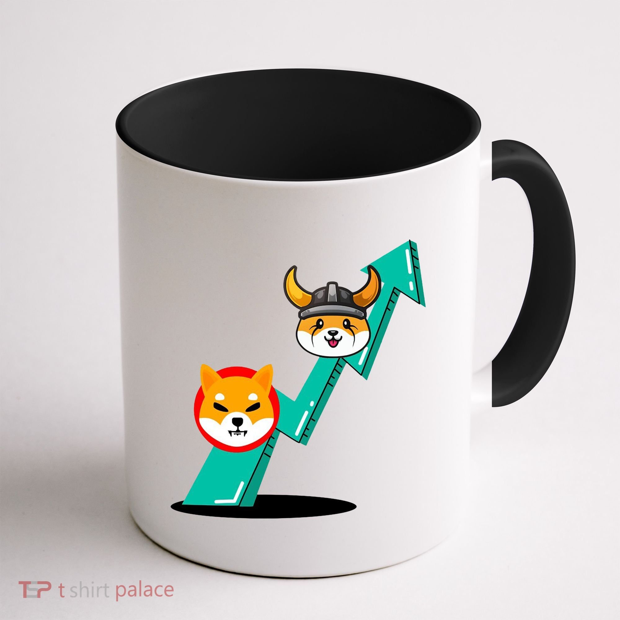 Shiba To The Moon Chart Coffee Mug