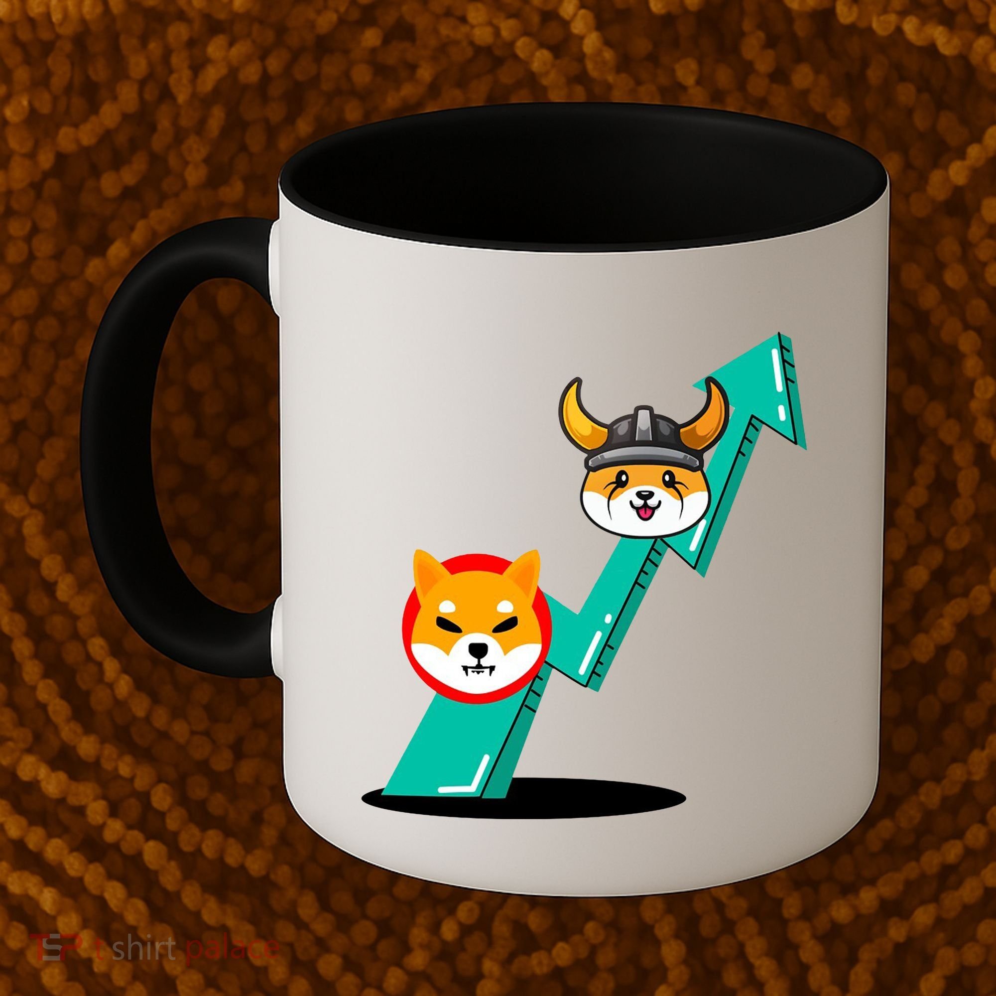 Shiba To The Moon Chart Coffee Mug