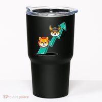 Shiba To The Moon Chart Tumbler thumb 0