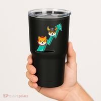 Shiba To The Moon Chart Tumbler thumb 2
