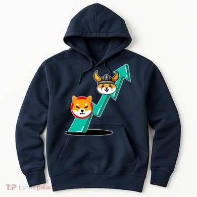 Shiba To The Moon Chart Hoodie