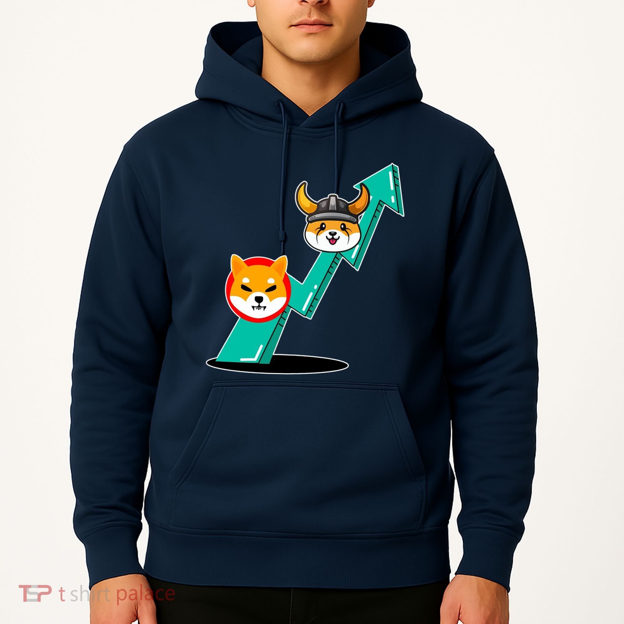 Shiba To The Moon Chart Hoodie