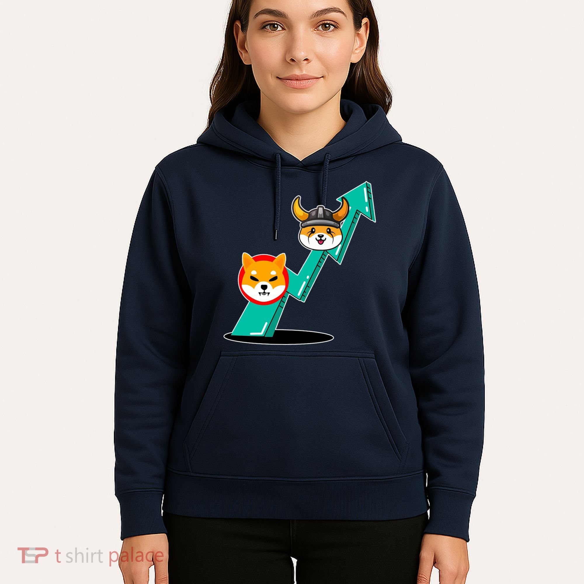 Shiba To The Moon Chart Hoodie