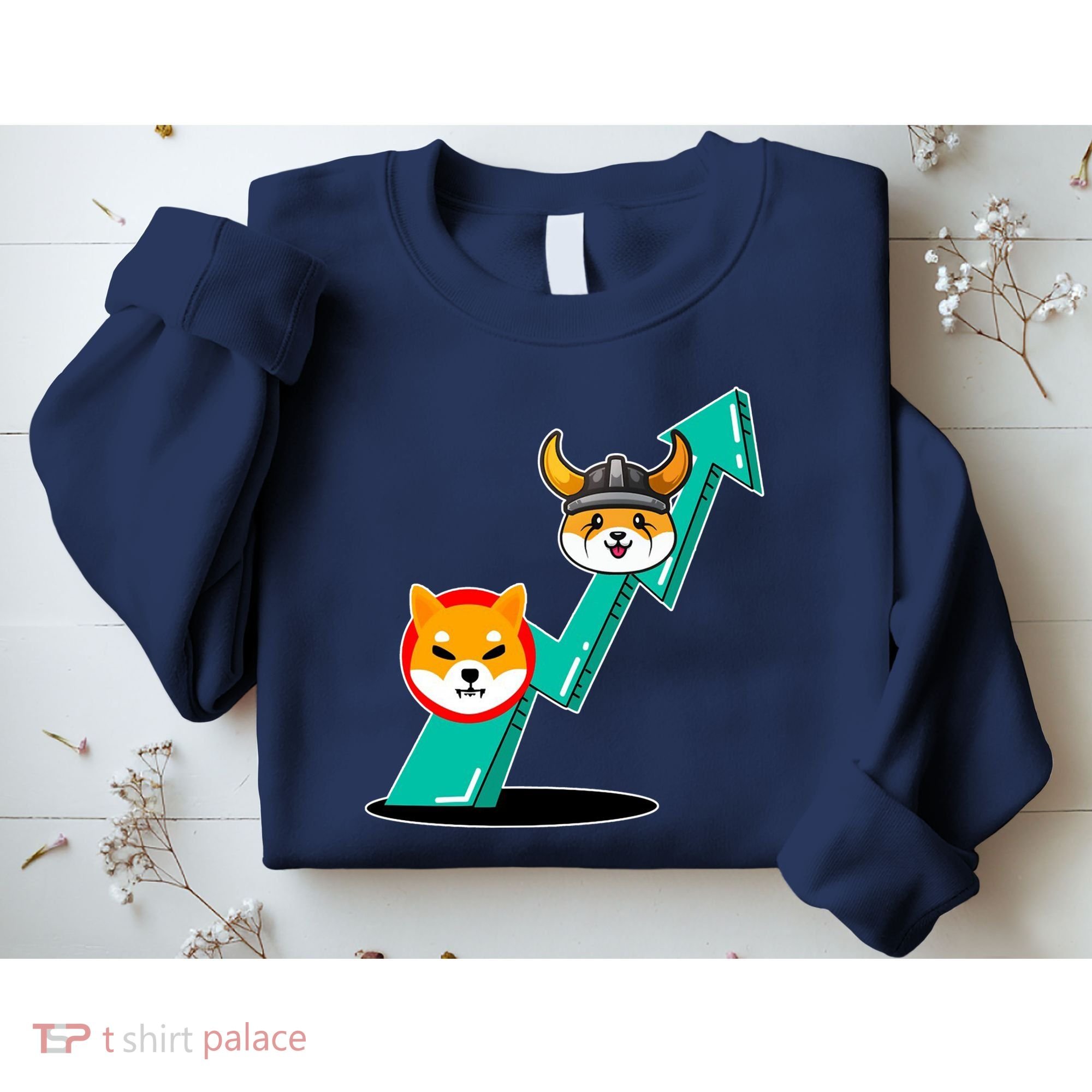 Shiba To The Moon Chart Sweatshirt