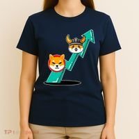 Shiba To The Moon Chart T-Shirt thumb 4