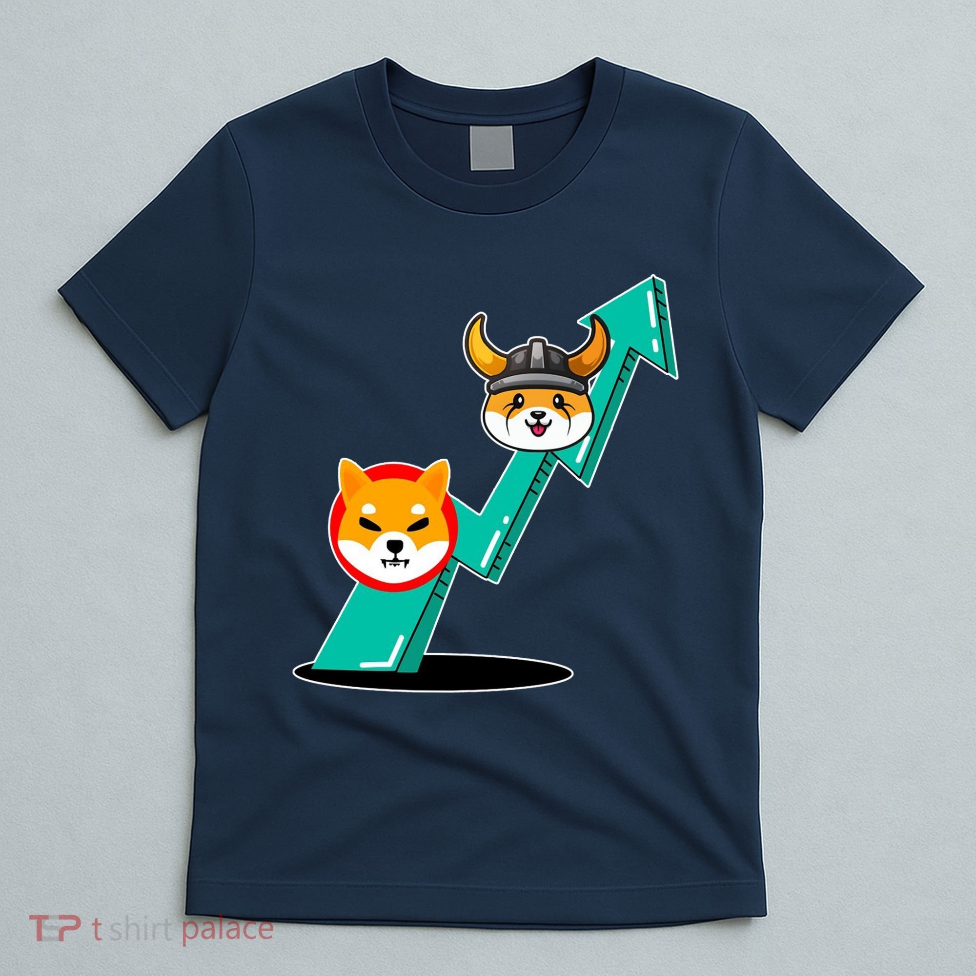 Shiba To The Moon Chart T-Shirt