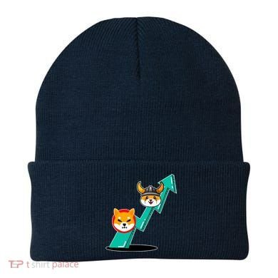Shiba To The Moon Chart Beanie
