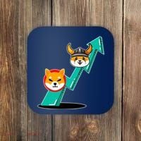 Shiba To The Moon Chart Coaster thumb 0