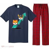 Shiba To The Moon Chart Pajama Set thumb 0