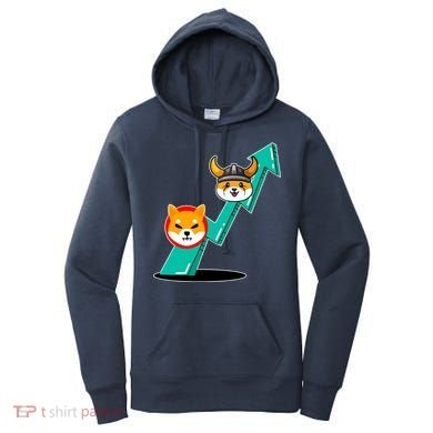 Shiba To The Moon Chart Women's Hoodie