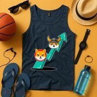 Shiba To The Moon Chart Tank Top thumb 4