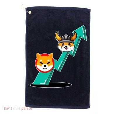Shiba To The Moon Chart Golf Towel